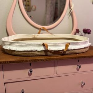 Changing basket with changing pad and waterproof sheet